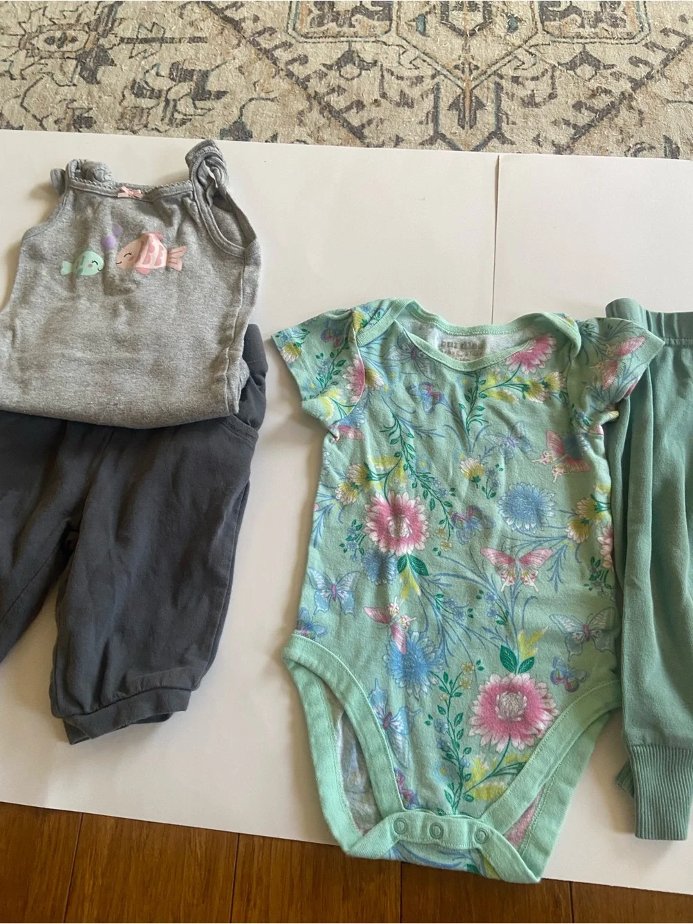 Bundle of Carter's Girls’ 3 Top’s and 3 bottoms that makes 3 complete outfits